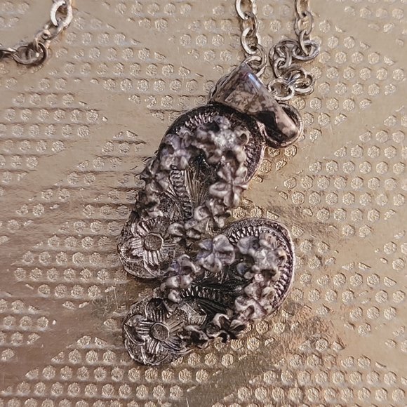 Silver 925 pendant tiny flip flops + chain - Picture 4 of 5